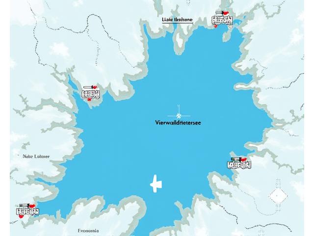 Karte Vierwaldstättersee Felchen Reviere