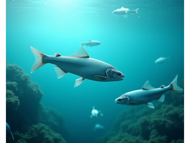 Felchen (Coregonen) im sauberen Wasser des Vierwaldstättersees